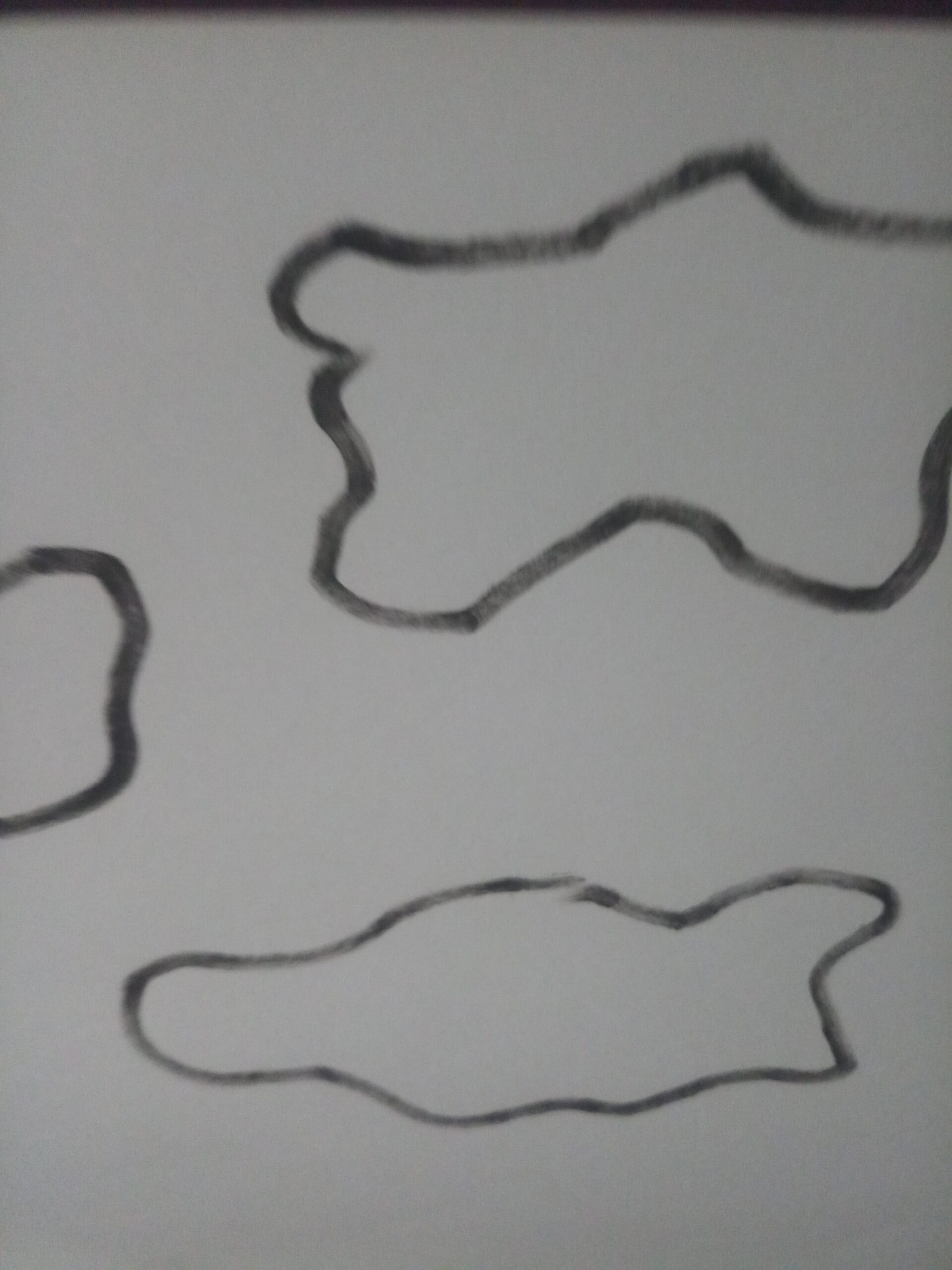 Drawing of cloud or amoeba